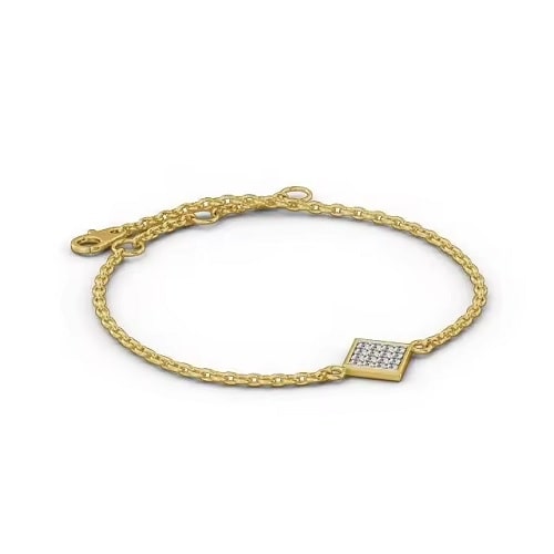 Sophelia Lab Grown Diamond Yellow Gold Friendship Bracelet