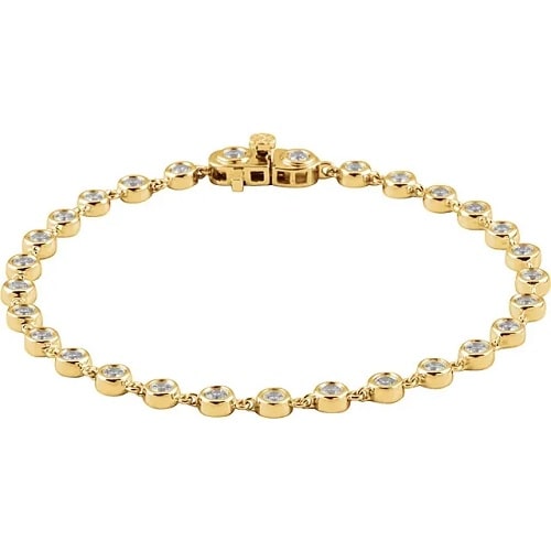 Renie Lab Grown Yellow Gold Diamond Tennis Bracelet