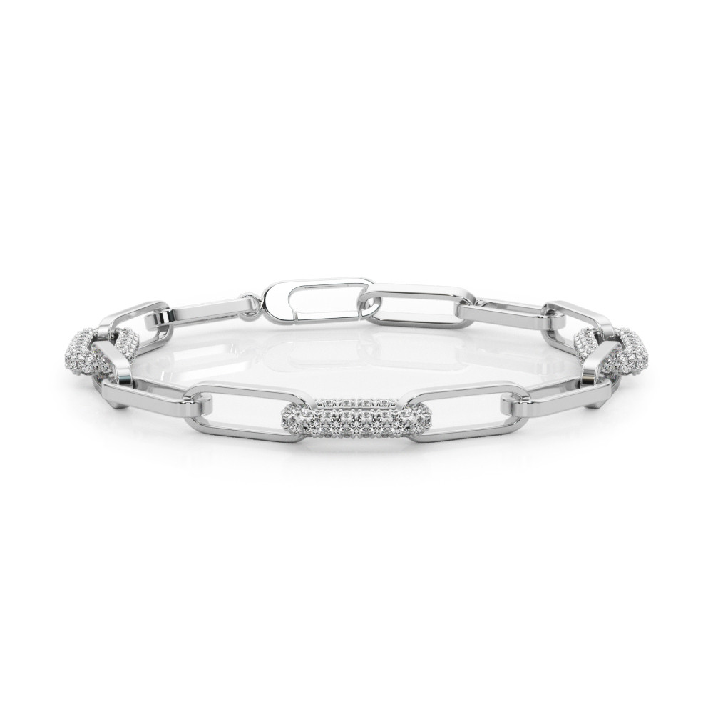 Satchel 1.12 - 1.42 Carat Natural Diamond Prong Set Chain Bracelet