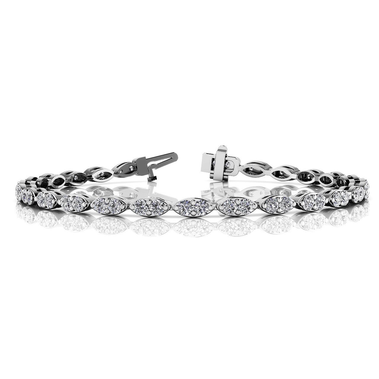 Rella Natural Shared Prong Diamond Tennis Bracelet