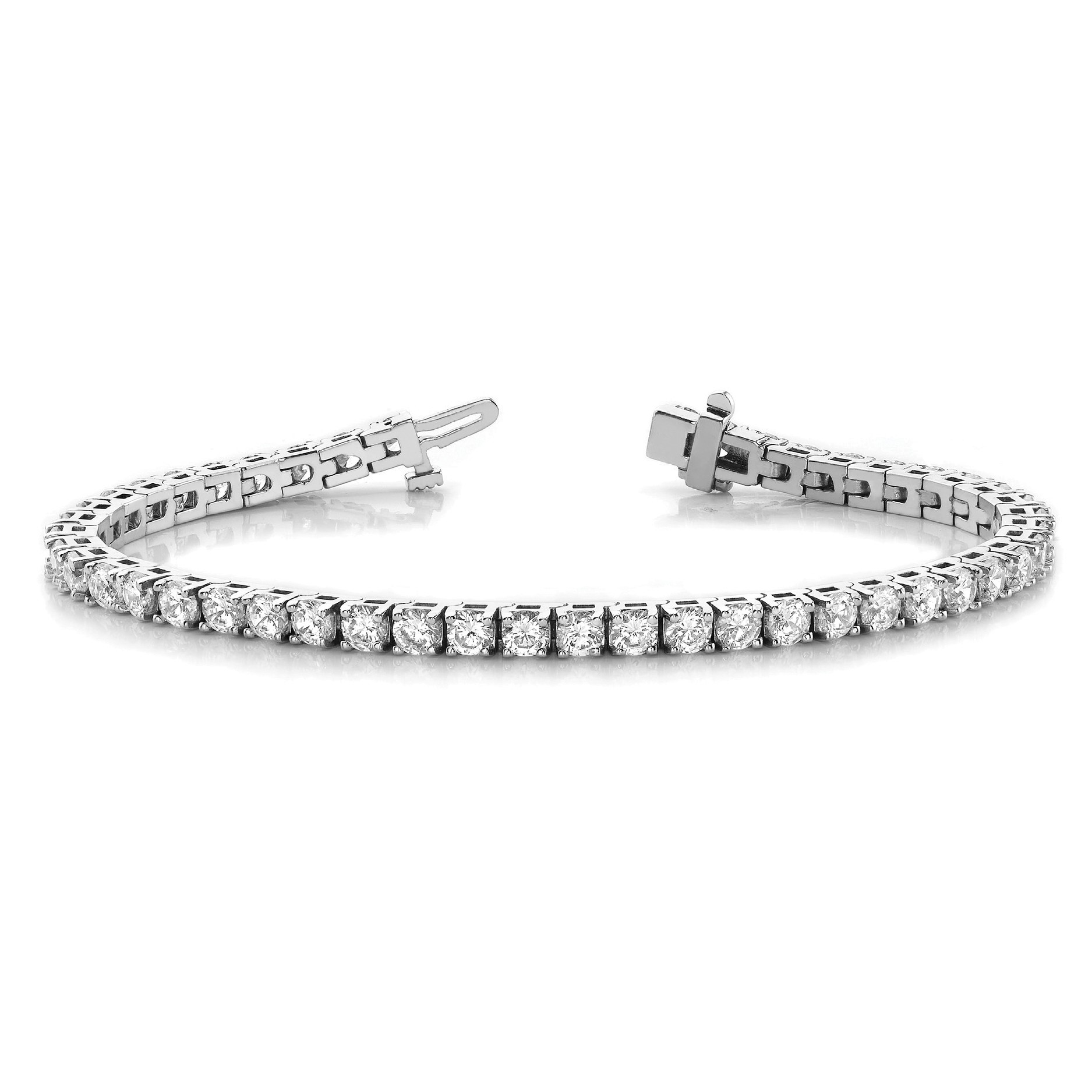 Retta Natural 4 Prong Diamond Tennis Bracelet