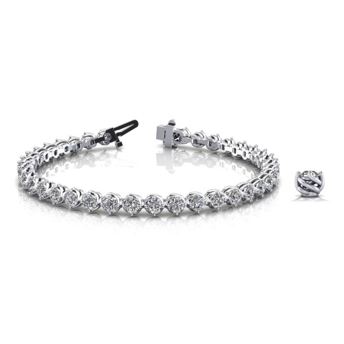 Roxie Natural 4 Prong Diamond Tennis Bracelet