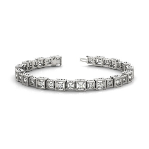 Raylyn Natural 4 Prong Diamond Tennis Bracelet