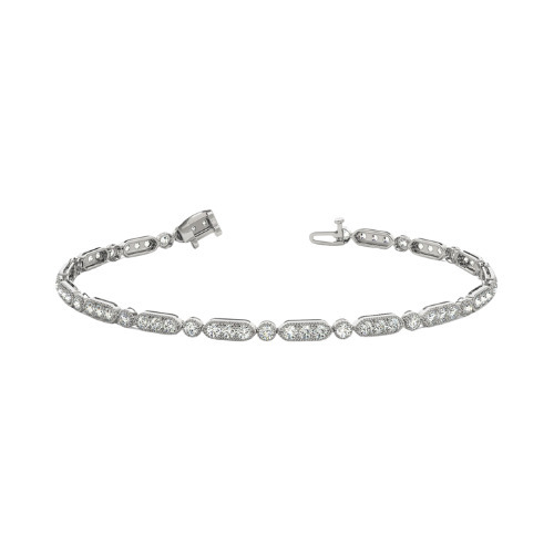 Prisma Natural Prong Set Diamond Tennis Bracelet