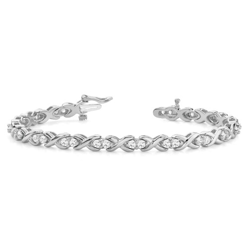 Rosy Natural XO Diamond Tennis Bracelet