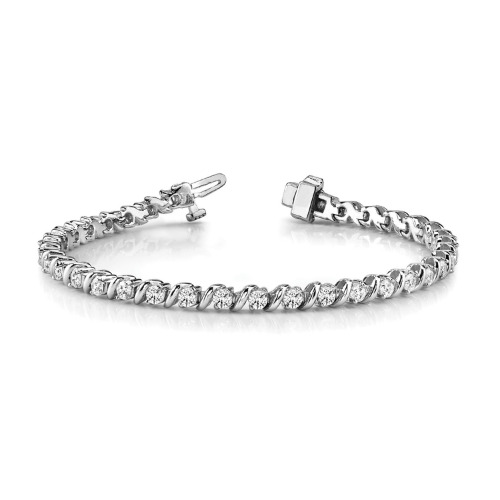 Prynne 0.66 - 10.00 Carat Natural S Link Diamond Tennis Bracelet