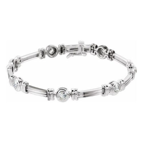 Rilynn 1.00 Carat Lab Grown Bezel Set Diamond Tennis Bracelet