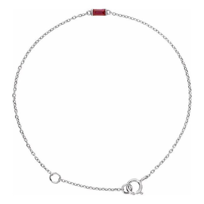 Ploy 0.15 Carat Natural Ruby Channel Set 