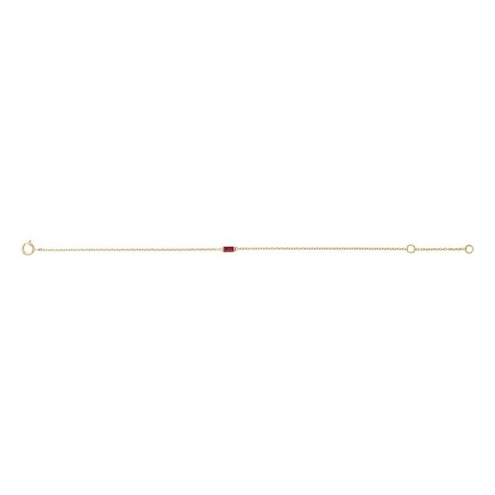 Ploy Natural Ruby Yellow Gold Channel Set 