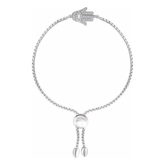 Sysley Natural Diamond Rose Gold Prong Set Friendship Bracelet