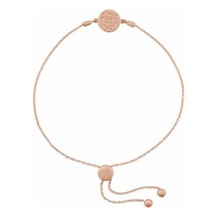 Sybyll Lab Grown Diamond Rose Gold 4 Prong Friendship Bracelet