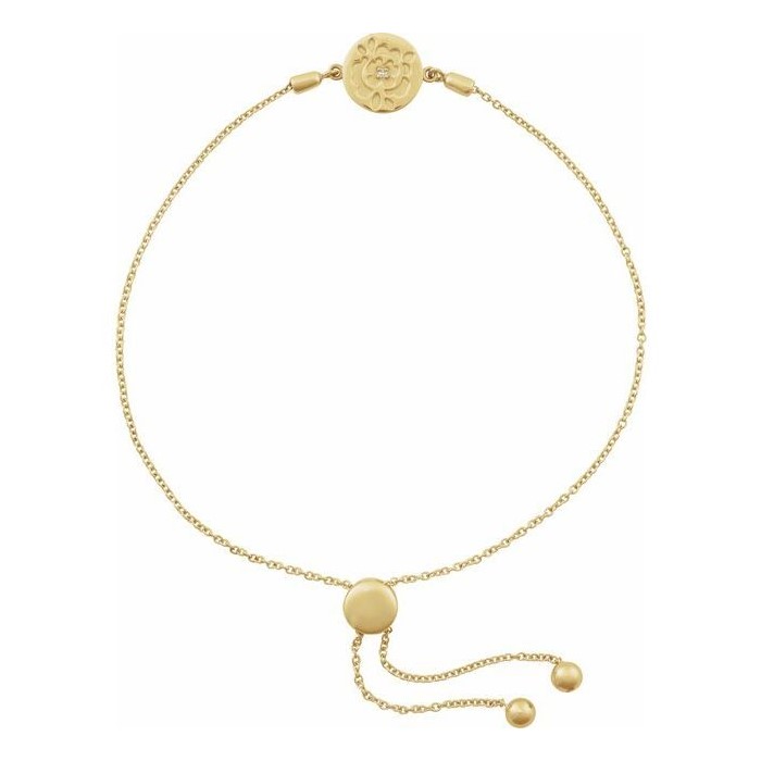 Sybyll Lab Grown Diamond Yellow Gold 4 Prong Friendship Bracelet