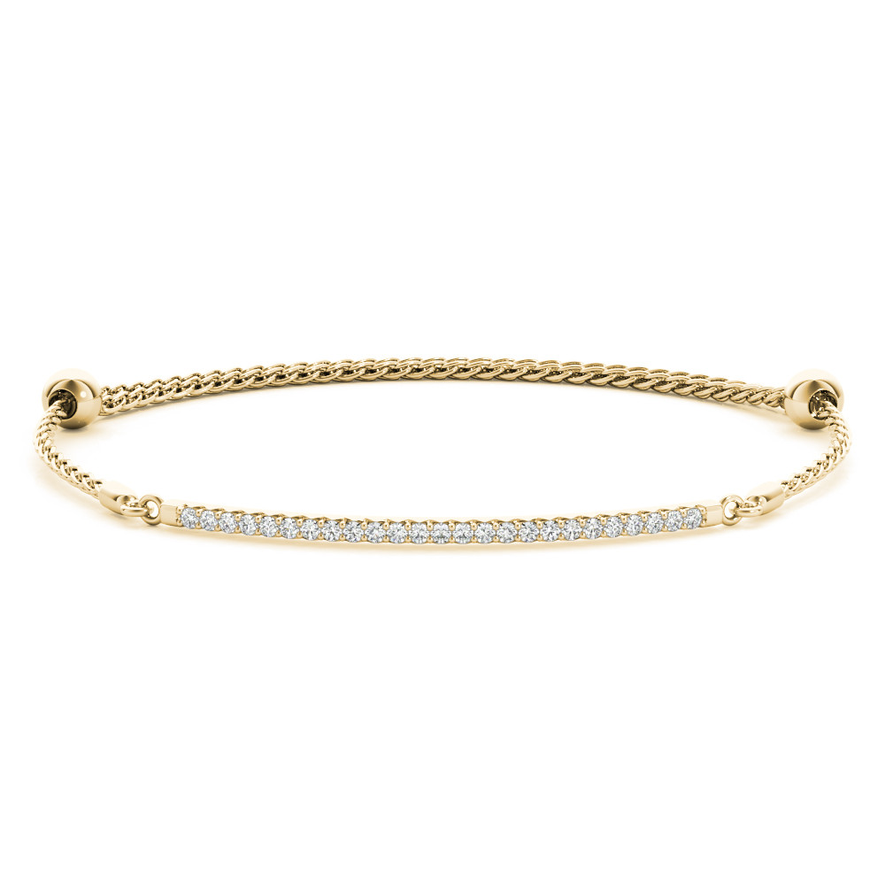 Syuzanaa Natural Diamond Rose Gold 4 Prong Friendship Bracelet
