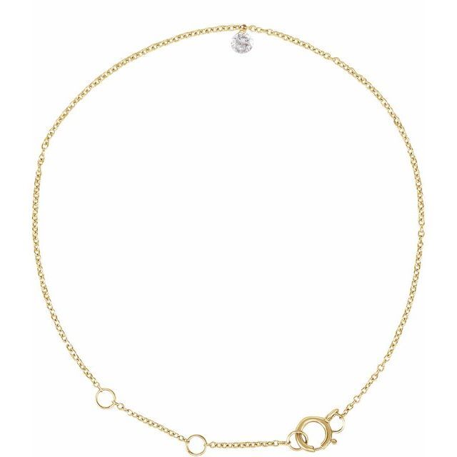 Syretia Natural Diamond Yellow Gold Friendship Bracelet