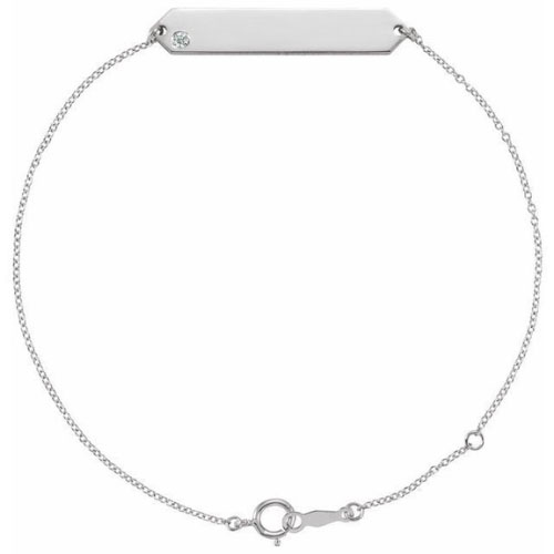 Syndony Natural Diamond Flush Setting Friendship Bracelet