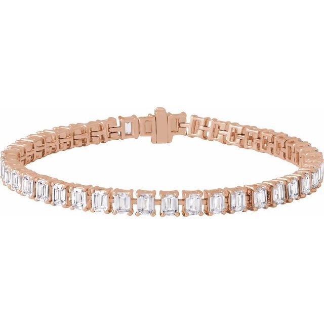 Ryanne Natural Diamond Rose Gold 4 Prong  Bracelet
