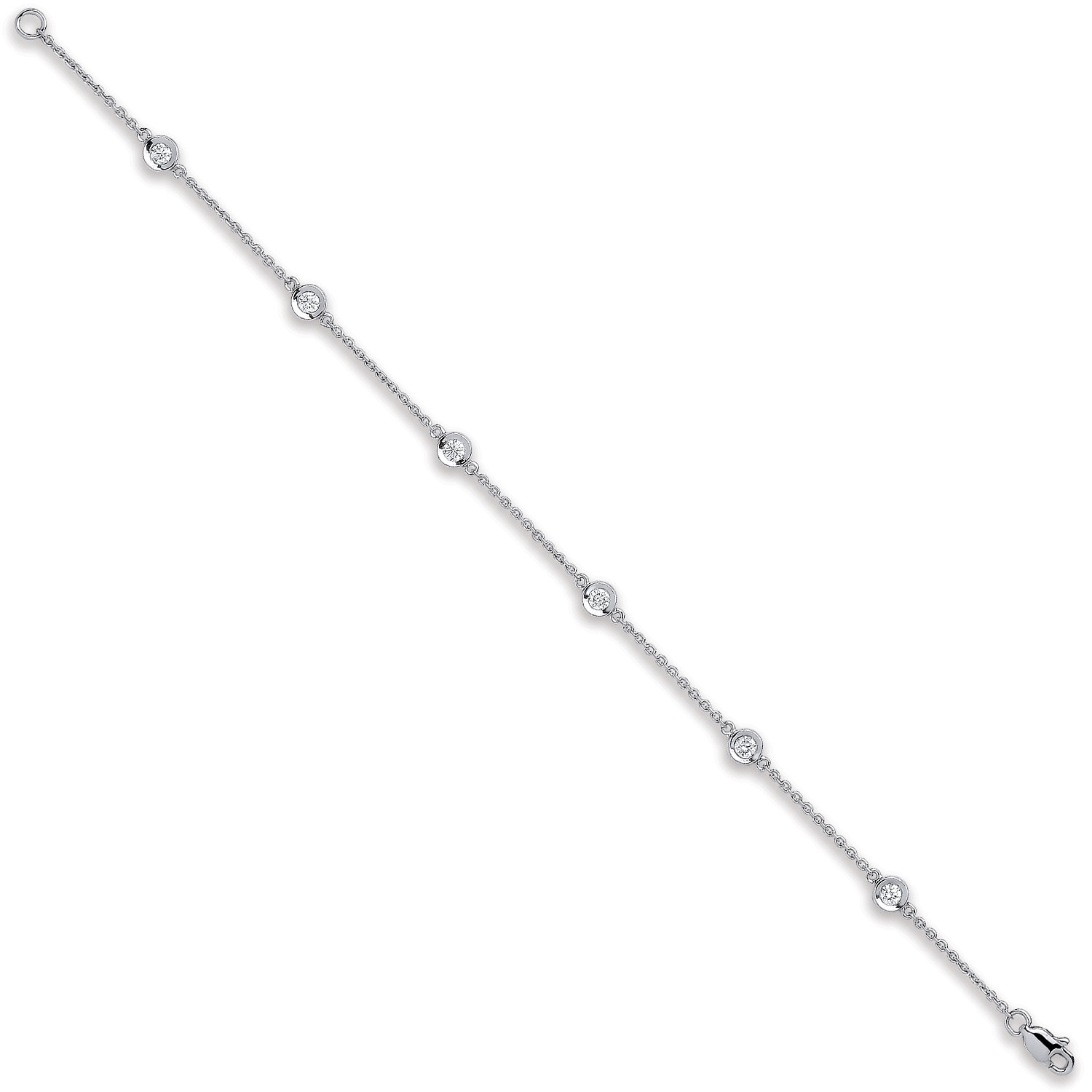 Tahesha 0.20 - 0.40 Carat Natural Diamond Bezel Set Chain
