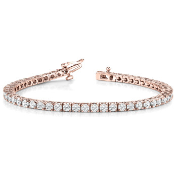 Paityn Lab Grown Diamond Rose Gold 4 Prong  Bracelet