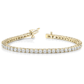 Paityn Lab Grown Diamond Yellow Gold 4 Prong  Bracelet