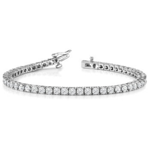 Paityn Lab Grown Silver 4 Prong Diamond Tennis Bracelet