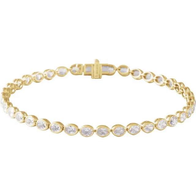 Raynne Lab Grown Diamond Yellow Gold Bezel Set  Bracelet