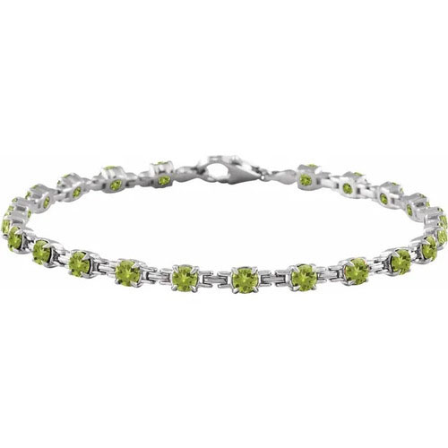 Rhetta 5.30 Carat Peridot 4 Prong  Bracelet