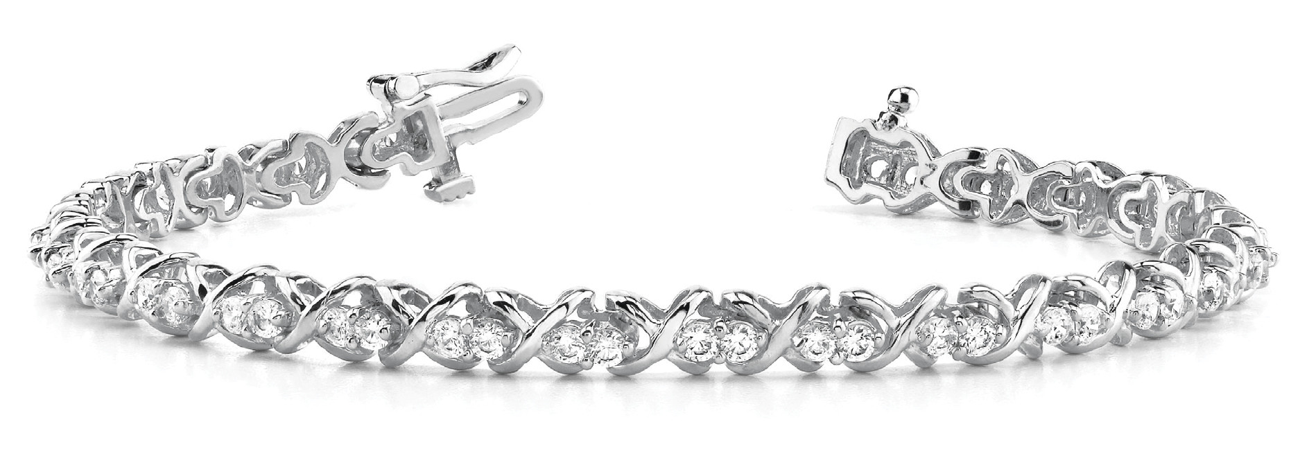 Scout Lab Grown Silver XO Diamond Tennis Bracelet