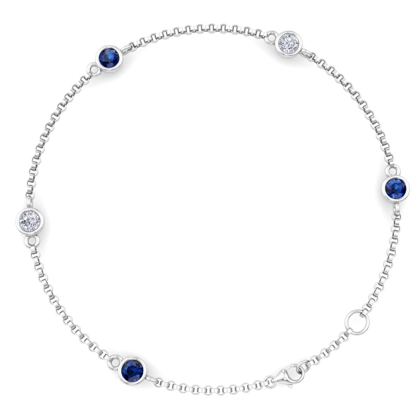 Roshael Blue Sapphire Platinum 