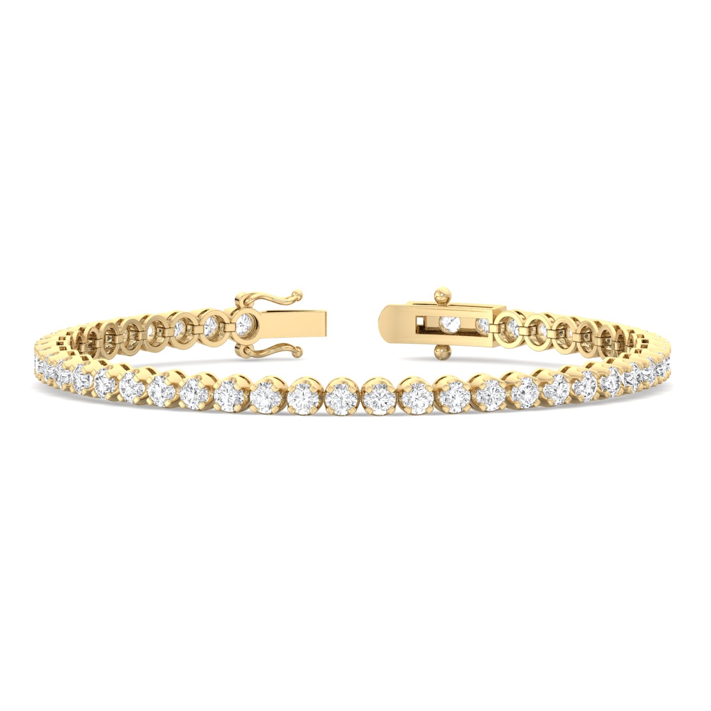 Rosella Lab Grown Diamond Yellow Gold Tennis  For Women
