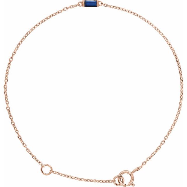 Tullia Blue Sapphire Rose Gold  Bracelet