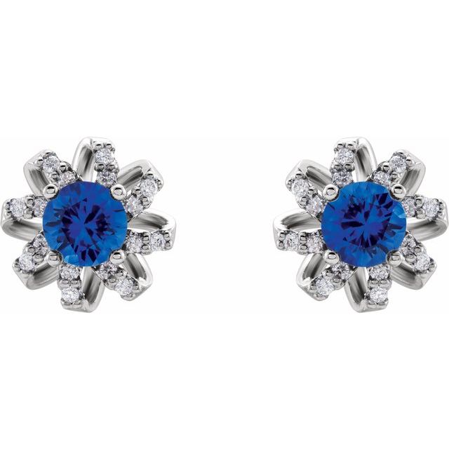 Huetts Blue Sapphire Silver 4 Prong Set 