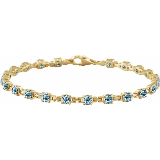Stefna Blue Topaz Yellow Gold 