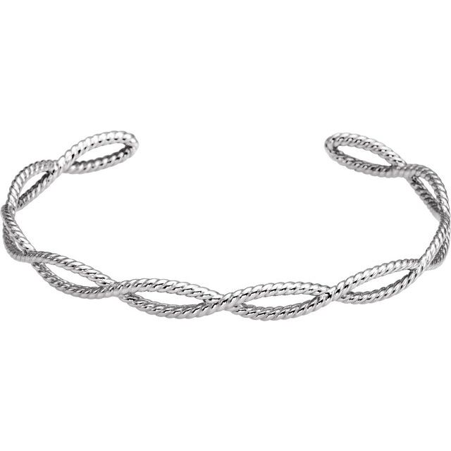 Sharoon White Gold Diamond Bangle Bracelet
