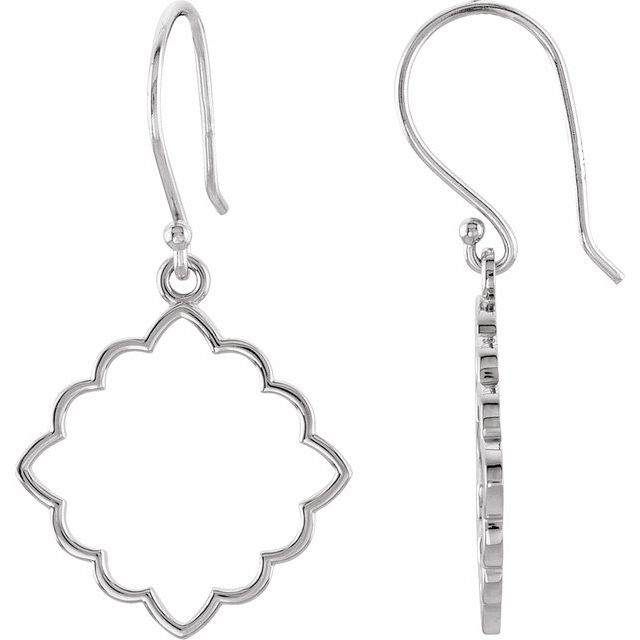Baheela Diamond Sterling Silver Metal Earrings