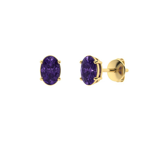 Gaelyn Amethyst Yellow Gold 4 Prong Set 