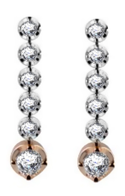 Luria 0.40 - 1.05 Carat Natural 4 Prong Set Journey Diamond Earrings