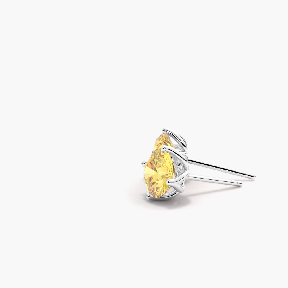 Heidi 0.25 Carat 4 Prong Set Yellow Diamond Earrings