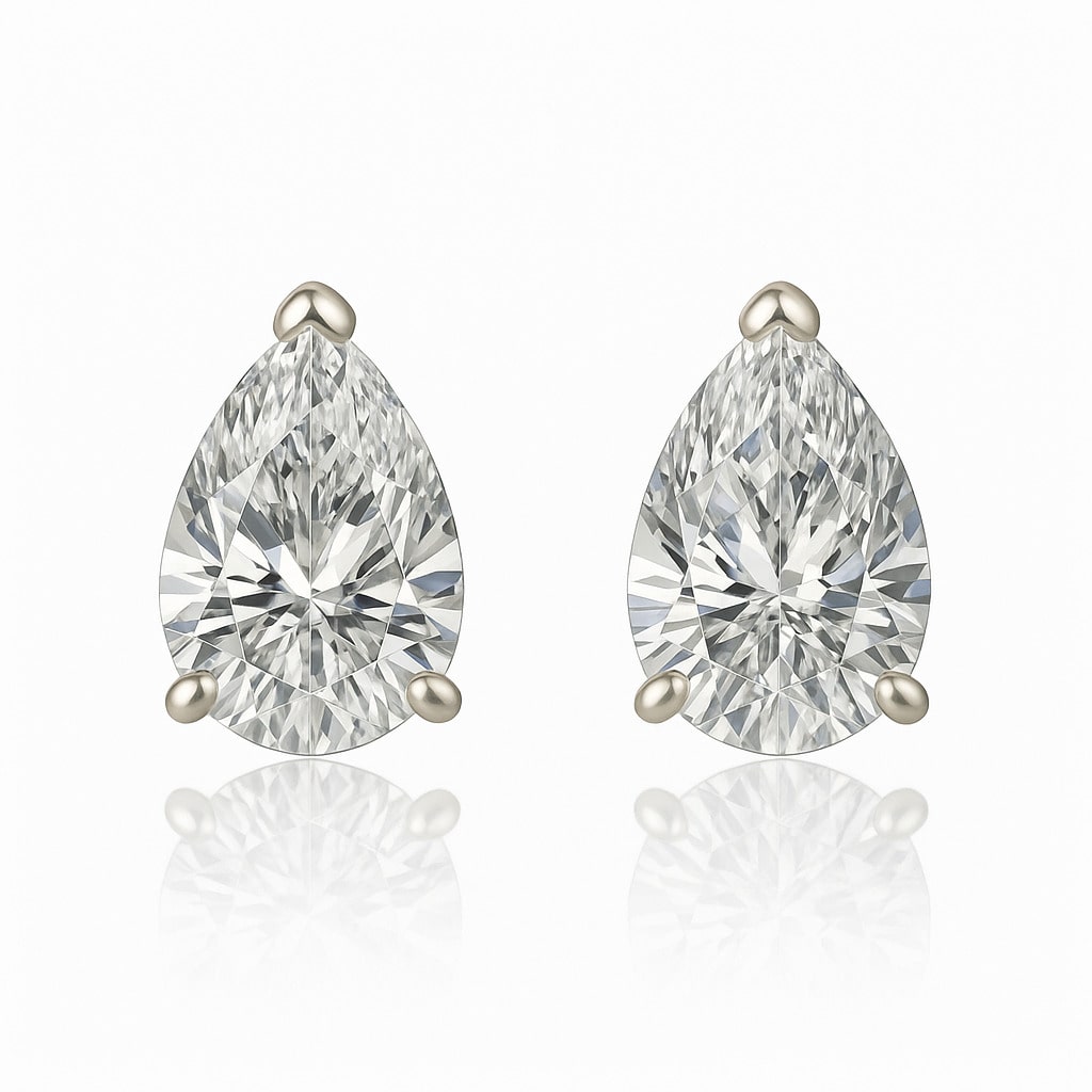 Jazlyn Lab Grown 3 Prong  Diamond Earrings