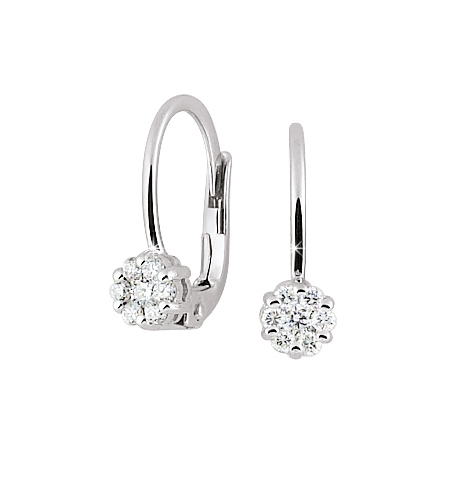 Kamilah 0.25 Carat Natural Claw Set Hoop Diamond Earrings