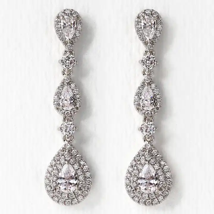 Kristia Natural Prong Set Designer Diamond Earrings
