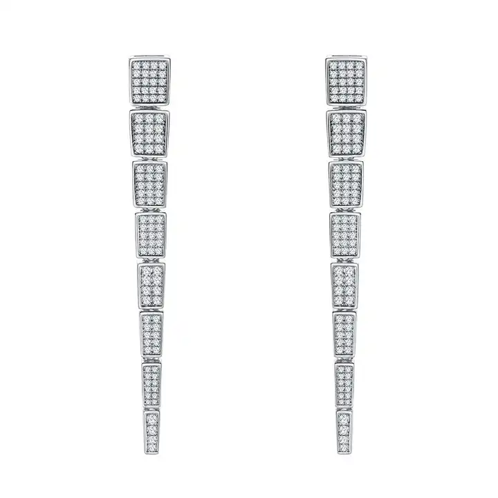 Lilabelle 0.75 Carat Natural Pave Set Journey Diamond Earrings