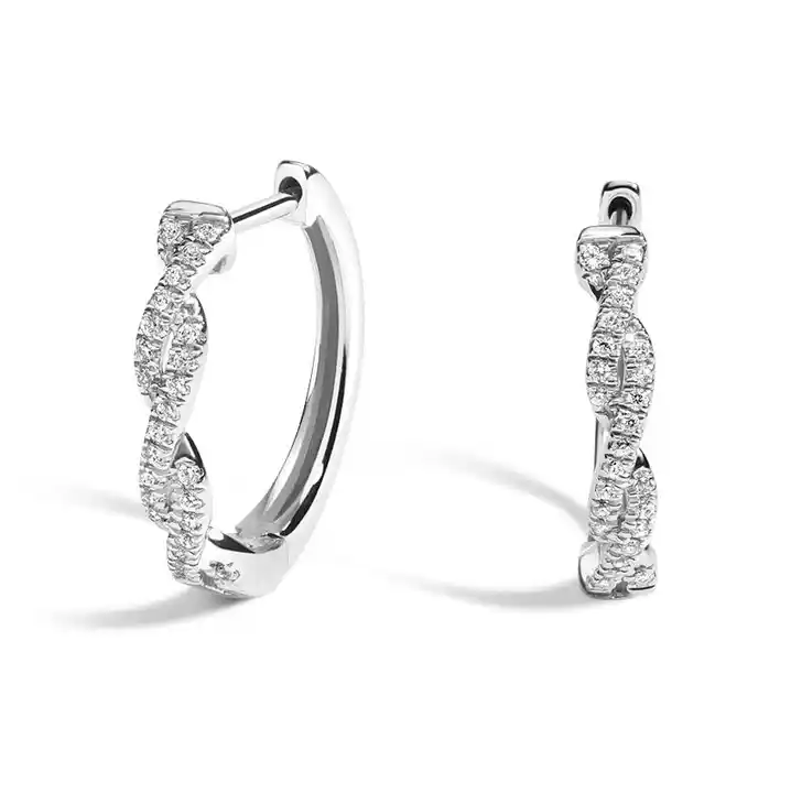 Keeley 0.50 Carat Natural 4 Prong Hoop Diamond Earrings