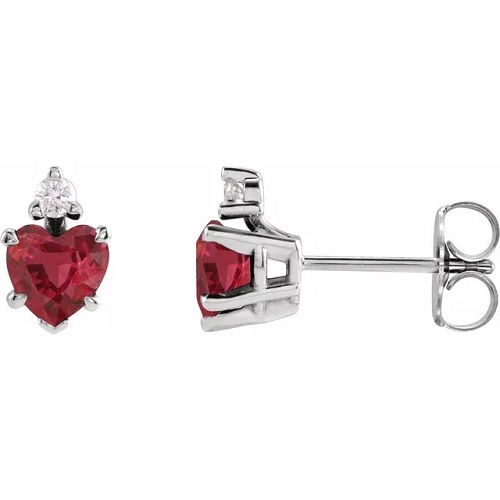 Halfrita Natural Ruby 4 Prong Set 