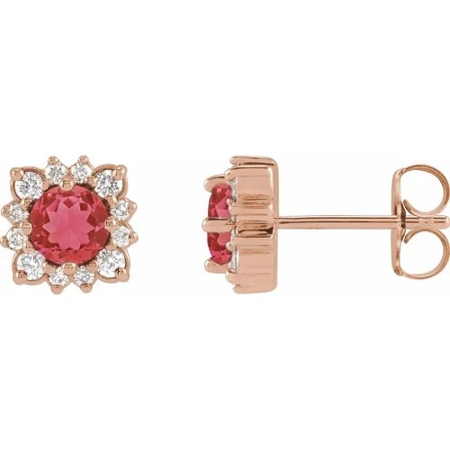 Harvelle Natural Ruby Rose Gold 4 Prong Set 