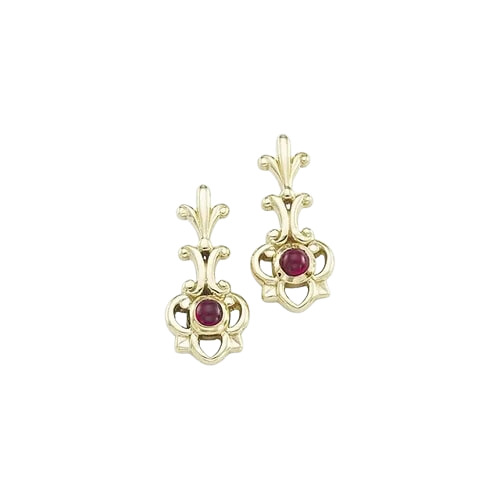 Hellerson Natural Ruby Silver Bezel Set 