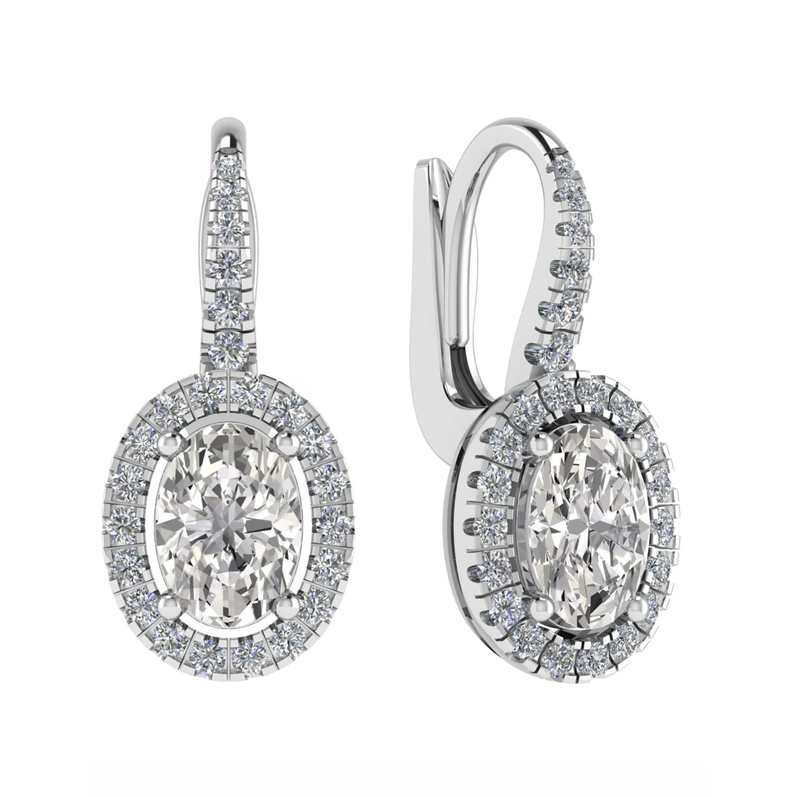 Kamiyah Natural 4 Prong Hoop Diamond Earrings