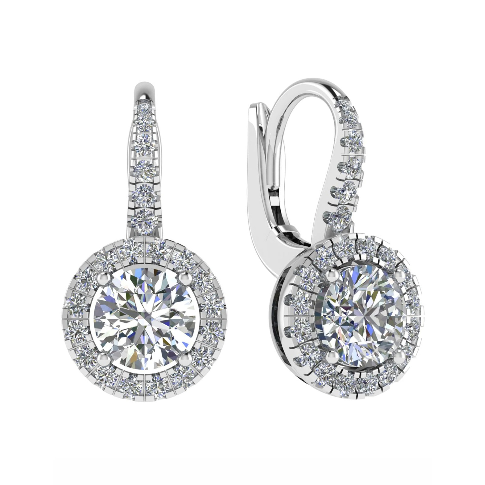 Kiona 0.50 - 1.50 Carat Natural 4 Prong Set Hoop Diamond Earrings