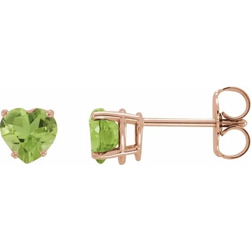Flurekin Peridot Rose Gold 4 Prong Set 
