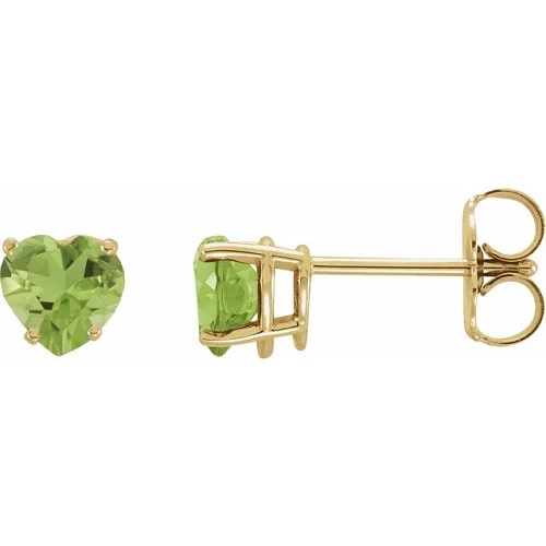 Flurekin Peridot Yellow Gold 4 Prong Set 