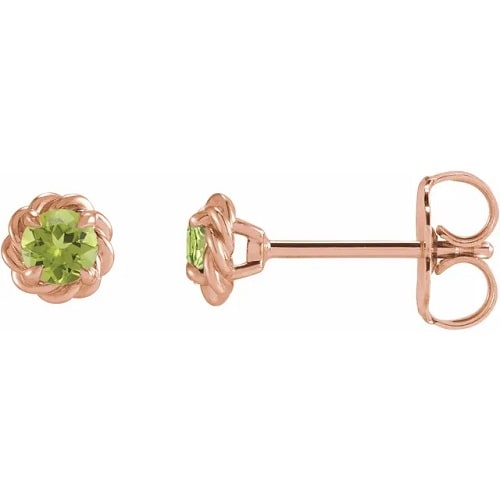 Fitche Peridot Rose Gold 4 Prong Set 